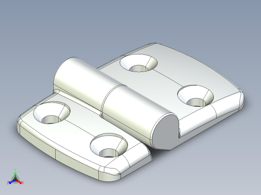 型材-KJN 30-45 DETACHABLE COMBI HINGE RIGHT 095K3045R00正等轴测缩略图