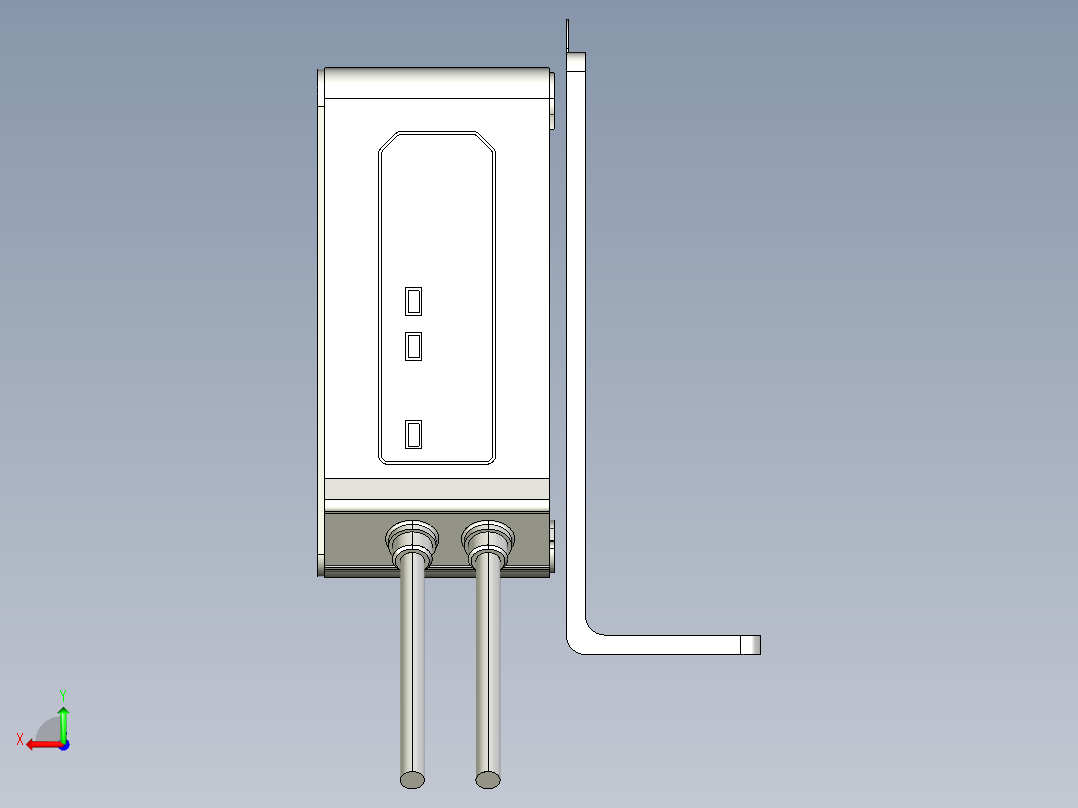 基恩士GV-H130_kc图纸模型后视图