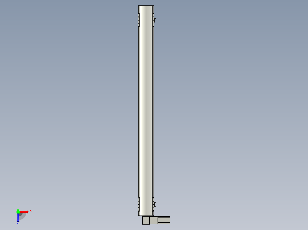 直线模组WG-LHB12-S1400-L(B)设计图纸俯视图