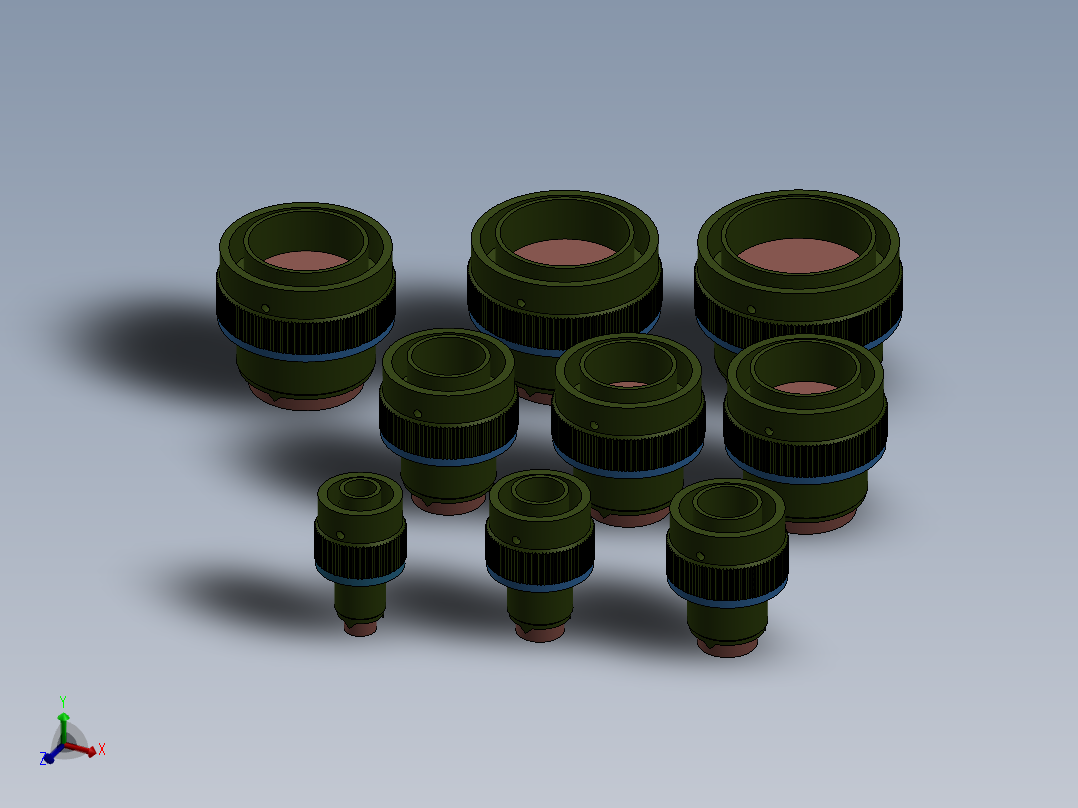 电缆安装用08至24号军用圆形连接器