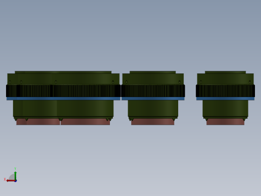 电缆安装用08至24号军用圆形连接器后视缩略图