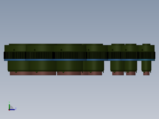 电缆安装用08至24号军用圆形连接器左视缩略图