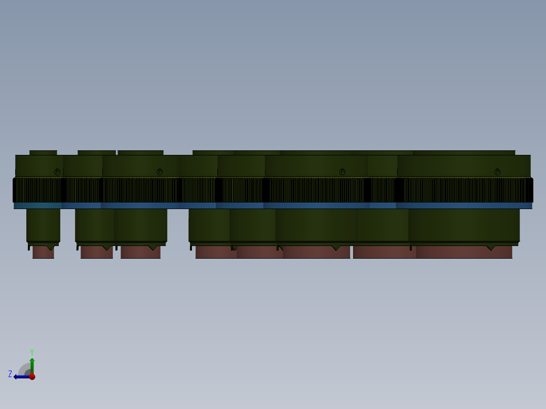电缆安装用08至24号军用圆形连接器右视图