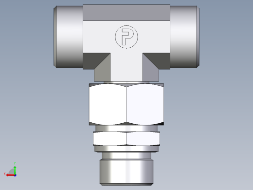 卡套式工业通用硬管接头EO_Assembled_adjustable_standpipe_branch_tee_EVT22LMOMD71后视缩略图