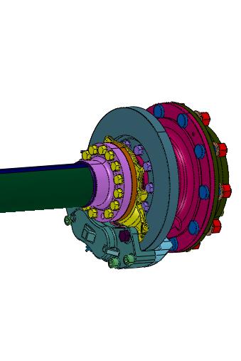 重型转向刚性悬架车轴后桥装置