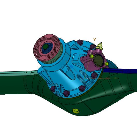 重型转向刚性悬架车轴后桥装置