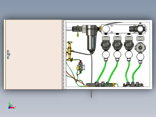 电器柜 电控柜 (108) 机械设计素材前视缩略图