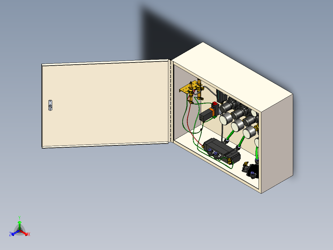 电器柜 电控柜 (108) 机械设计素材正等轴测图