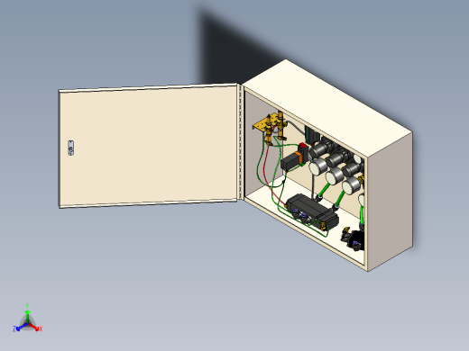电器柜 电控柜 (108) 机械设计素材正等轴测缩略图