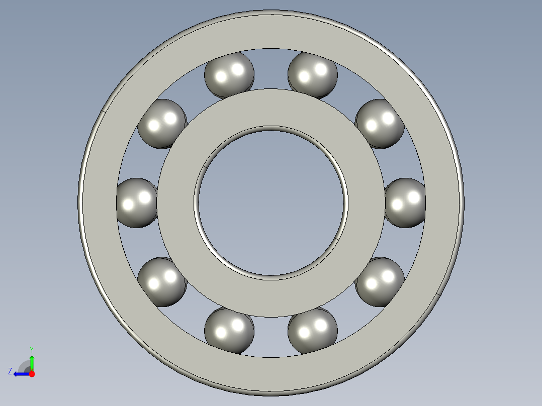 深沟球轴承609右视图