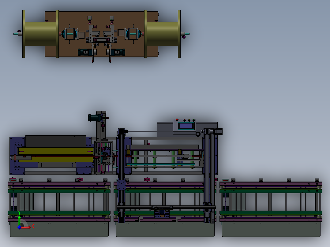洗墙灯玻璃板包密封胶条设备sw21前视图