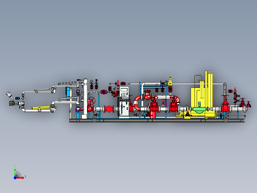 LH01 异辛醇卸车撬装配前视图