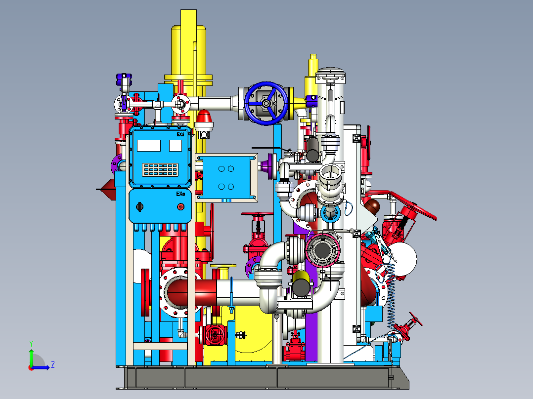 LH01 异辛醇卸车撬装配左视图