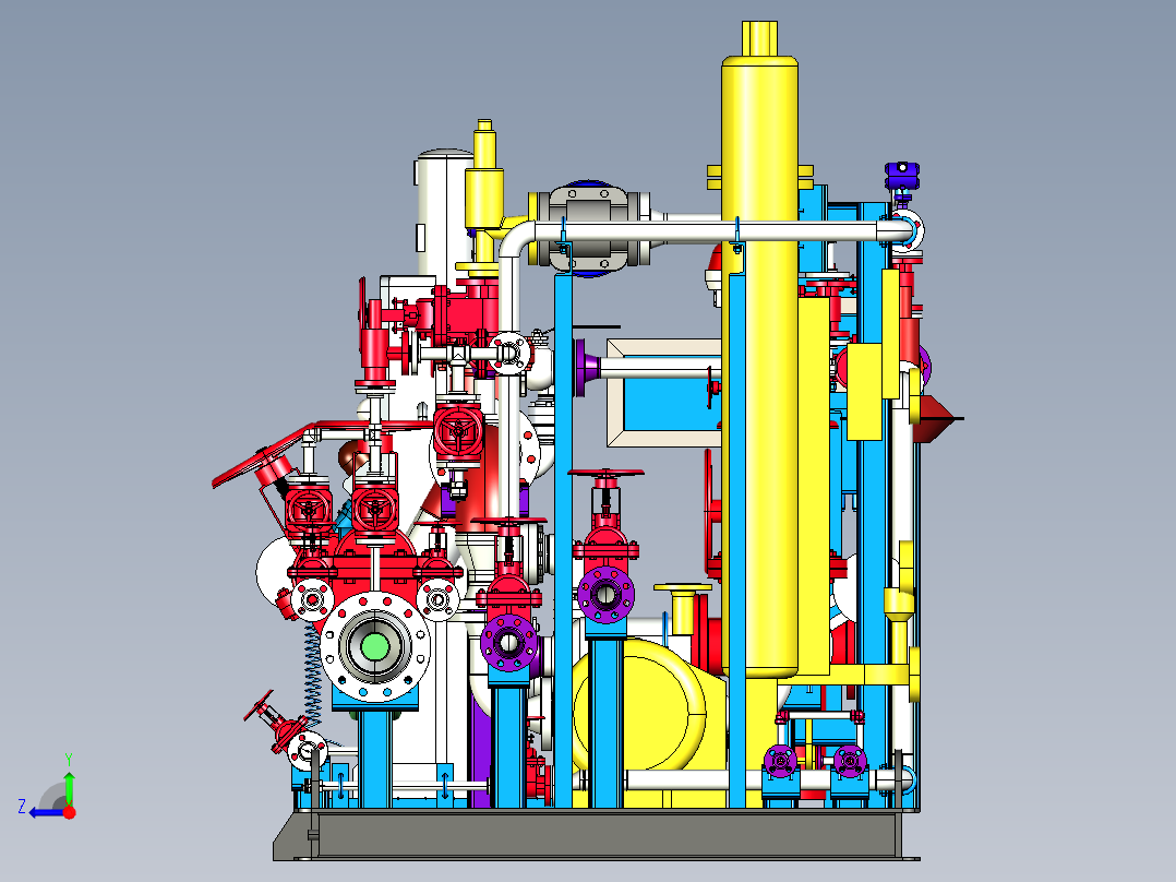 LH01 异辛醇卸车撬装配右视图