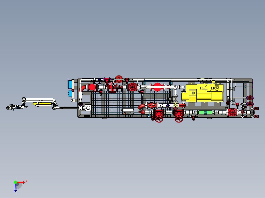 LH01 异辛醇卸车撬装配俯视图