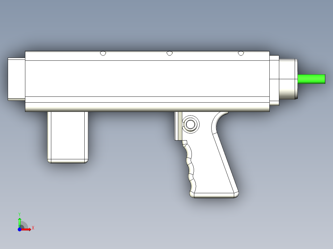 200W激光单轴清洗头前视图