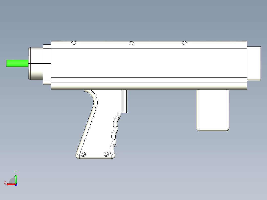 200W激光单轴清洗头后视图