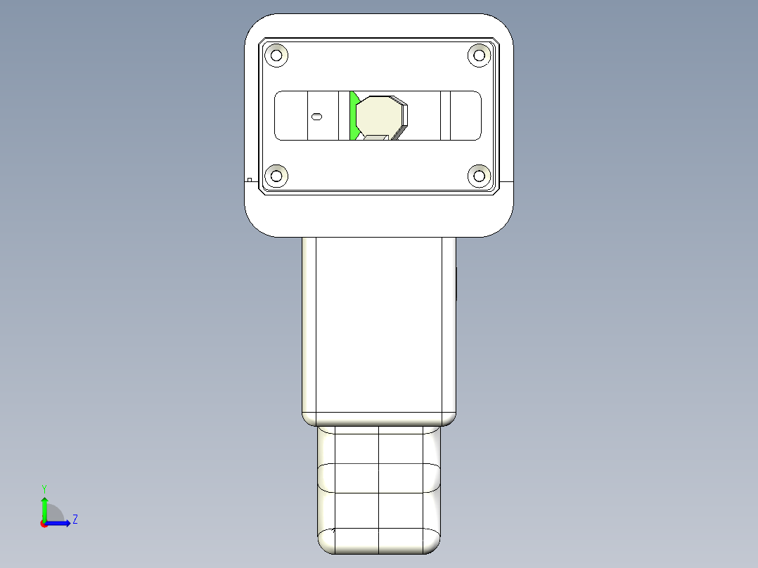 200W激光单轴清洗头左视图
