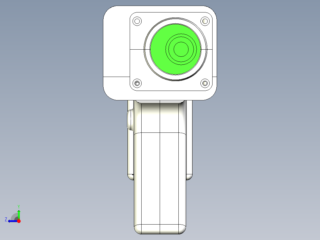 200W激光单轴清洗头右视图