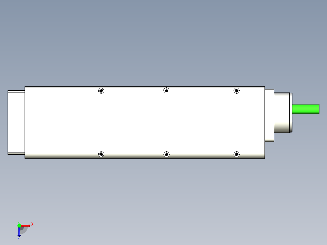 200W激光单轴清洗头俯视图