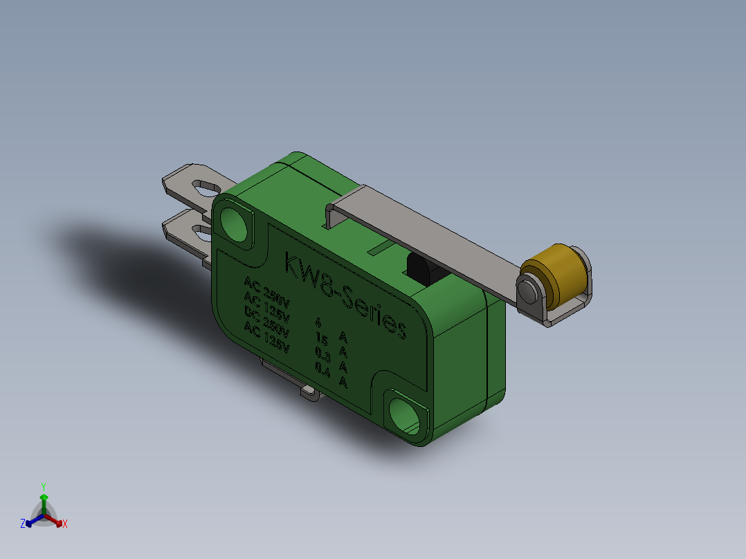 微动开关、开关(4)正等轴测图