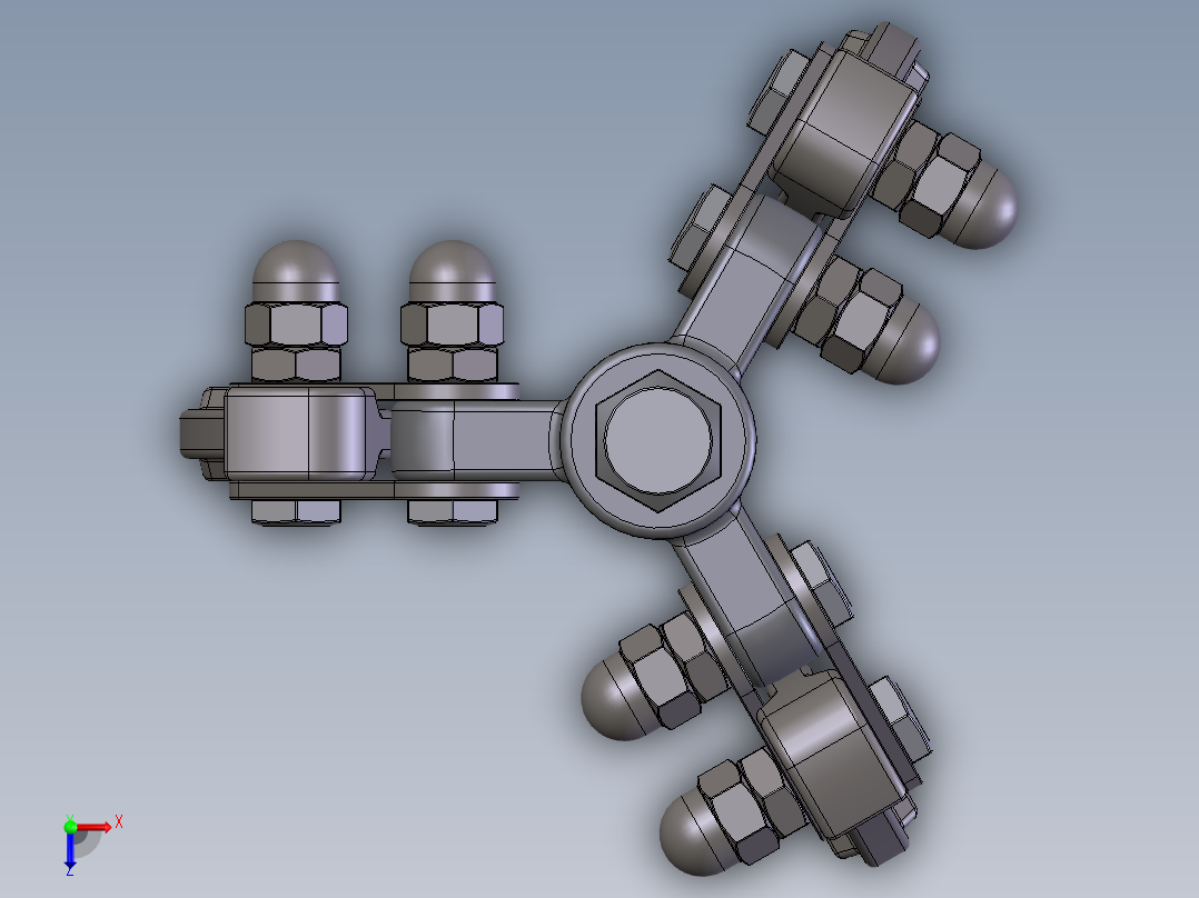 三爪拉马俯视图