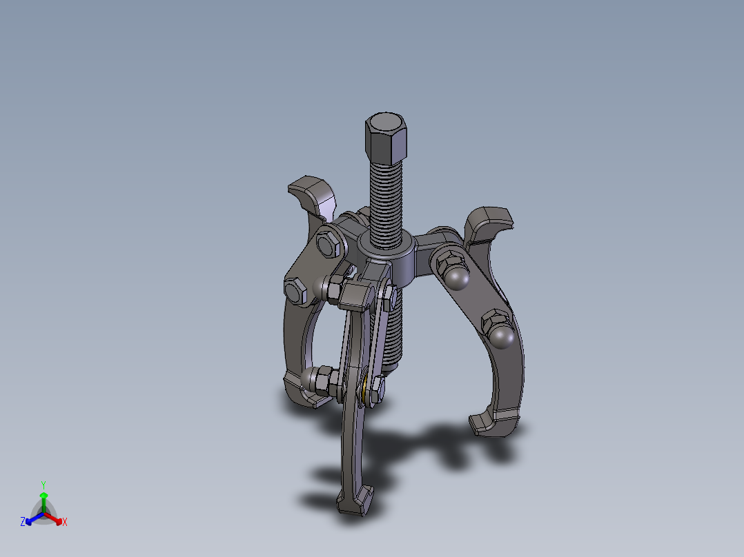 三爪拉马正等轴测图