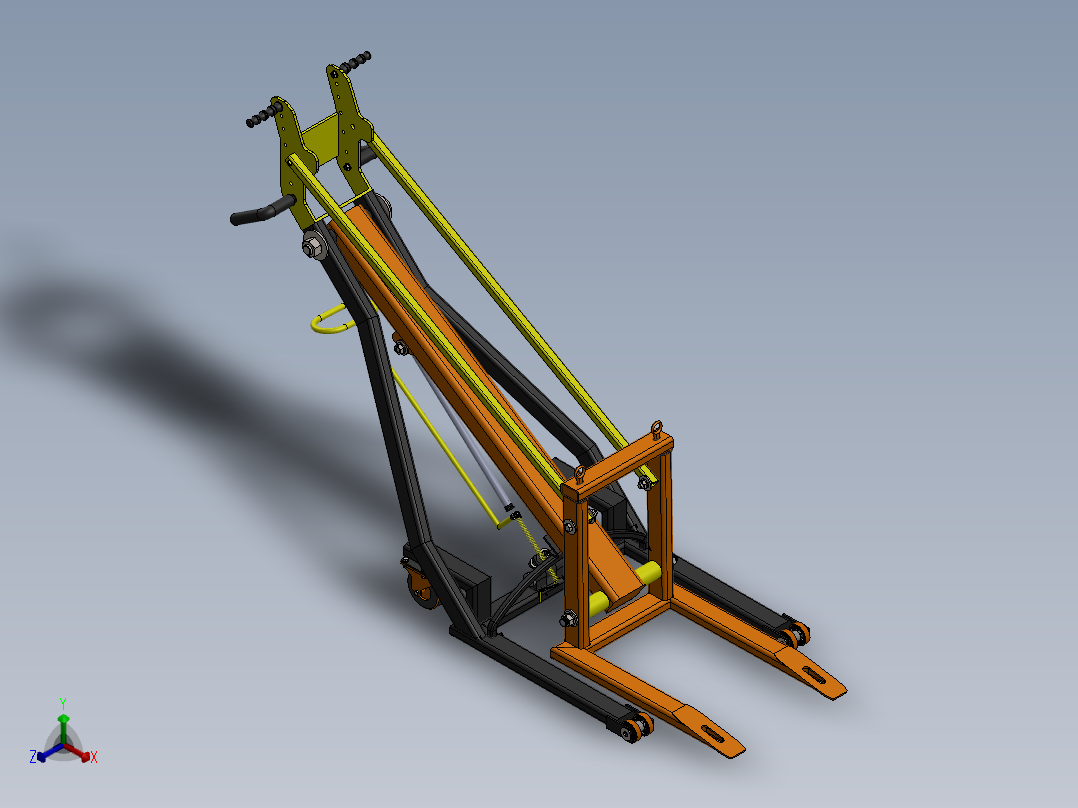 叉车正等轴测图