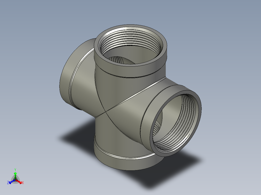 螺纹管四通-等径内丝 DN40