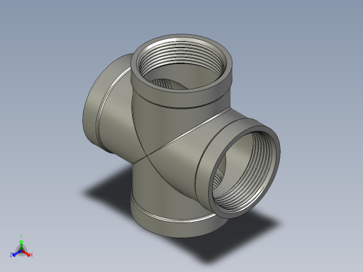 螺纹管四通-等径内丝 DN40