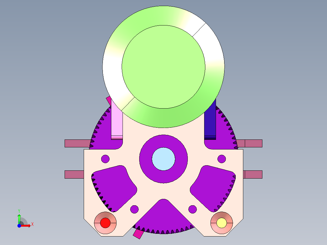 康特龙尼克齿轮电机前视图