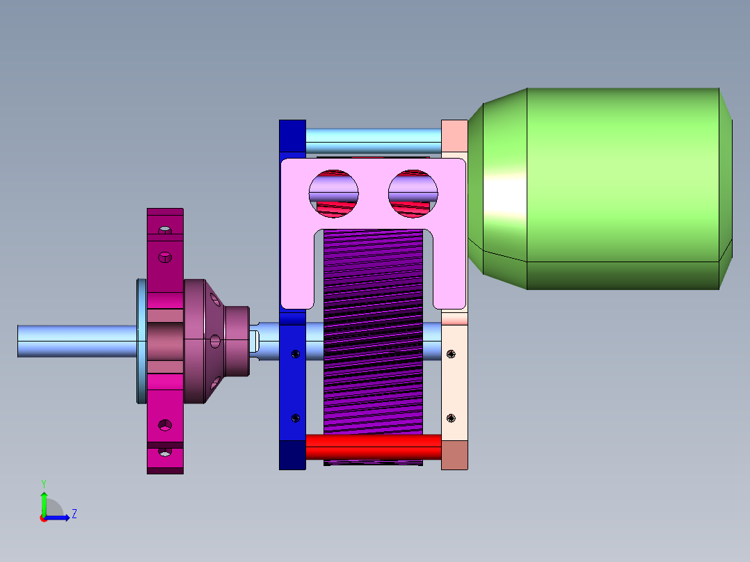 康特龙尼克齿轮电机左视图
