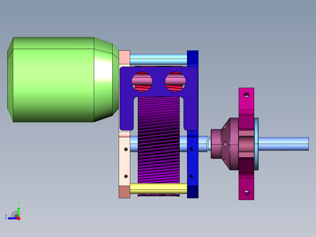 康特龙尼克齿轮电机右视图