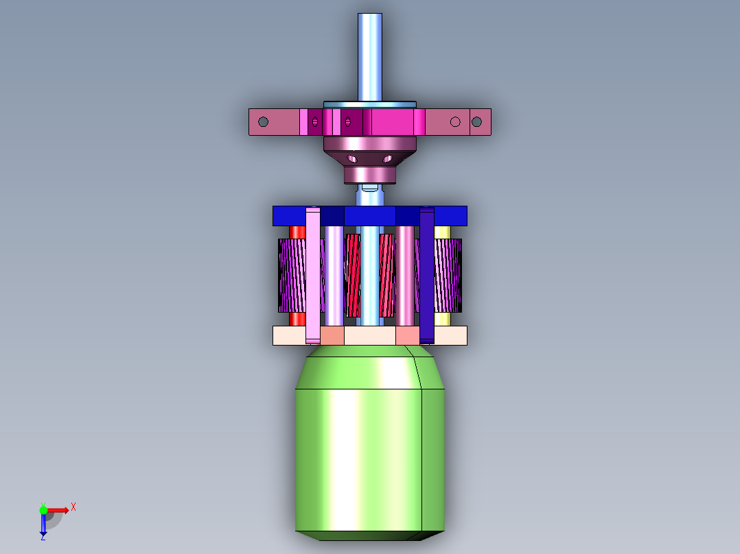 康特龙尼克齿轮电机俯视图