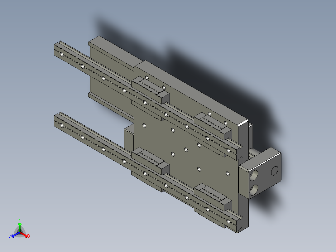 860-0300花键浮动模组正等轴测图