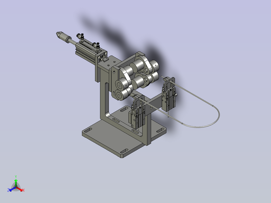2018SOLIDWORKS0500Z倒刷编织工位主视图