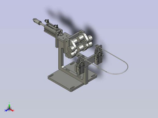 2018SOLIDWORKS0500Z倒刷编织工位正等轴测缩略图