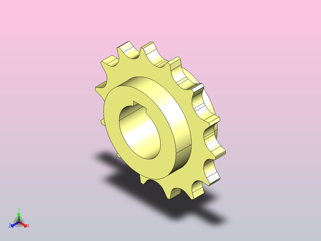 JS 1050-14T-R40-C1机加工主动轮正等轴测图