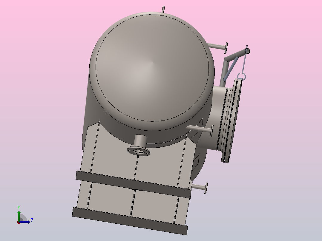 压力容器罐左视图