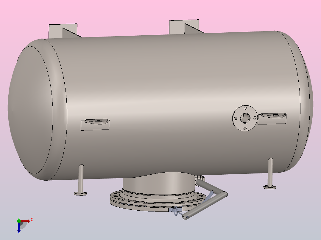 压力容器罐俯视图
