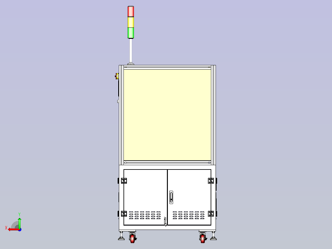 手机充电宝外壳侧边打磨抛光机3D图纸后视图