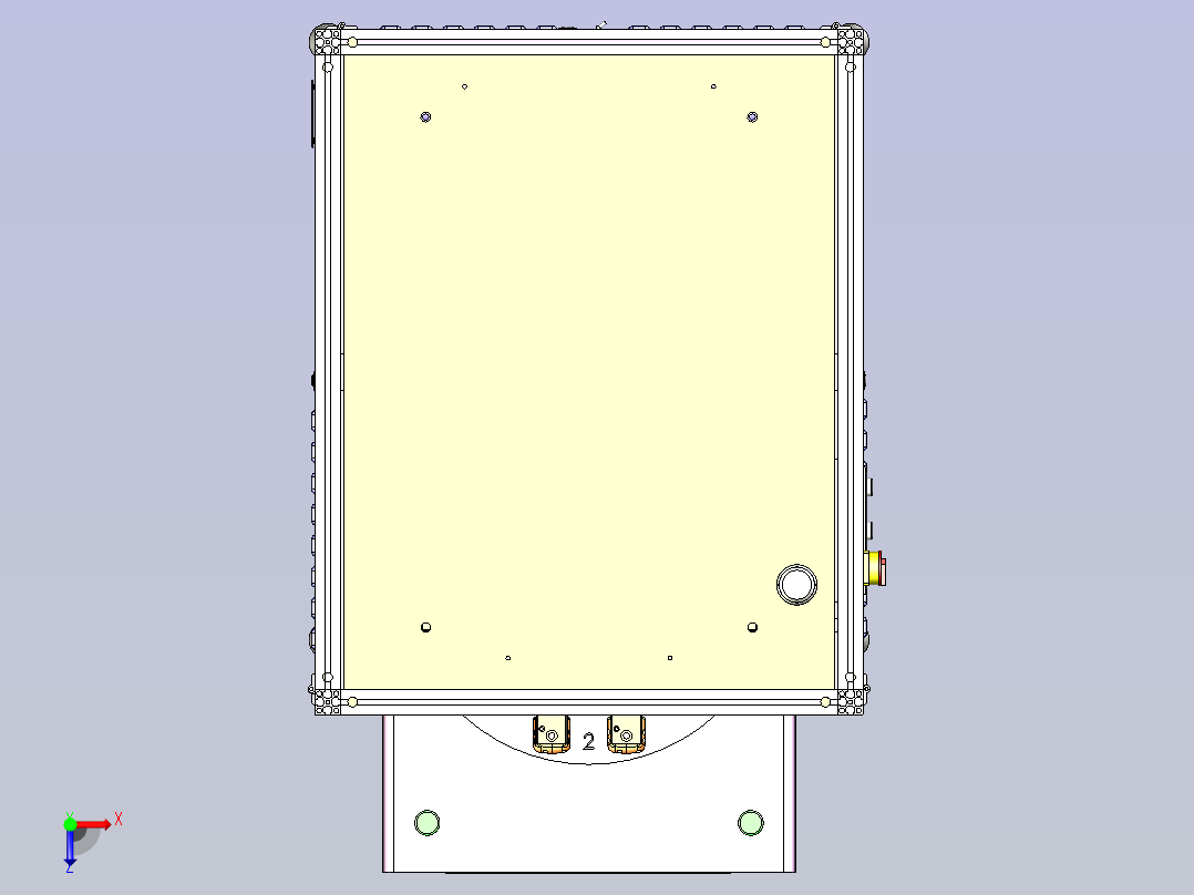 手机充电宝外壳侧边打磨抛光机3D图纸俯视图