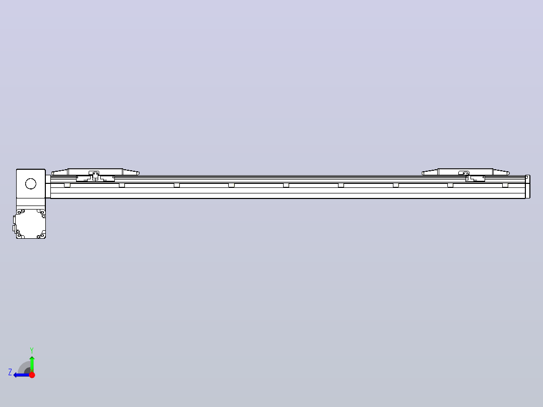 皮带直线轴双滑块型TPA-GCBS-150-P80-L375-LP-M75-N3右视图