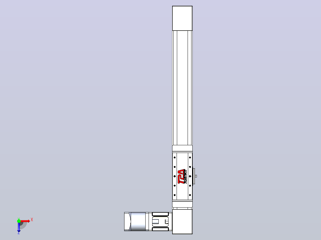 伺服电机集成皮带传动直线执行器TPA-OCB-60-140-L350-DL-J60-N3俯视图