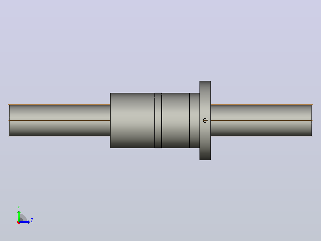CMFZD6310-5滚珠丝杆3D模型左视图
