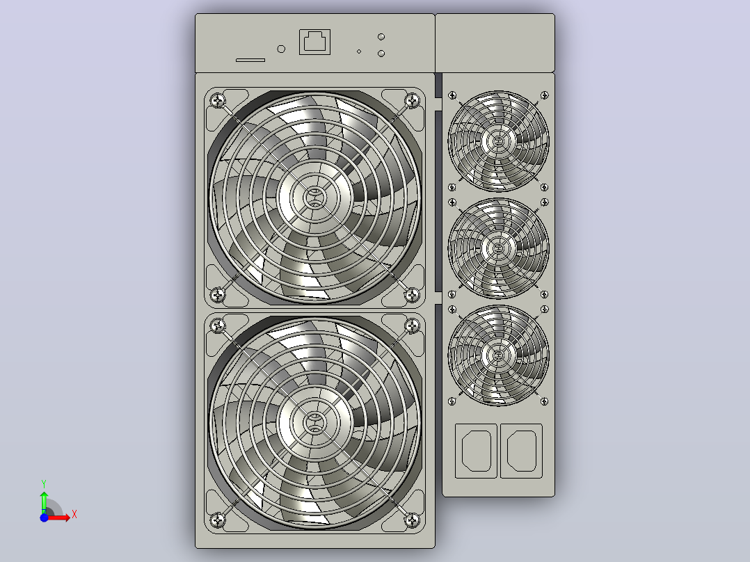 比特大陆antminer s19 pro 11前视图