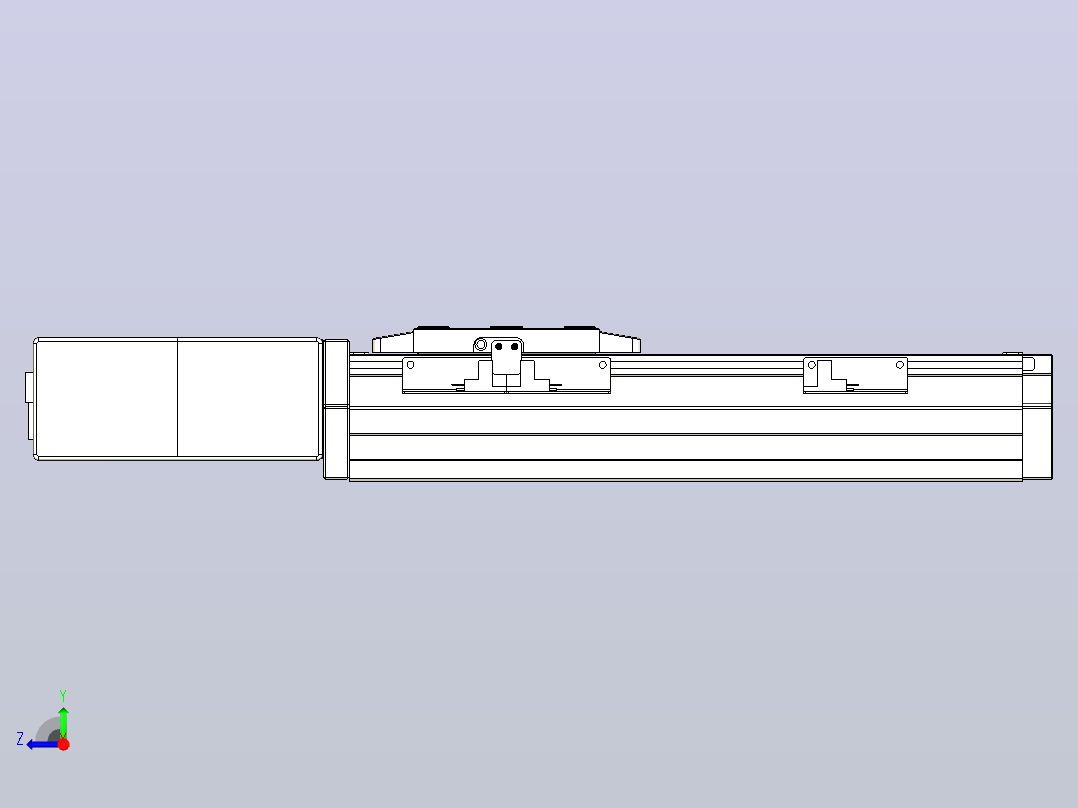 机器人皮带驱动直线轴TPA-GCB-80-P60-L150-QR-M20-N3右视图