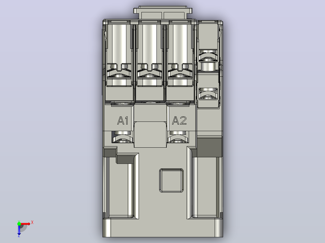 正泰接触器NXC-22 220V俯视图