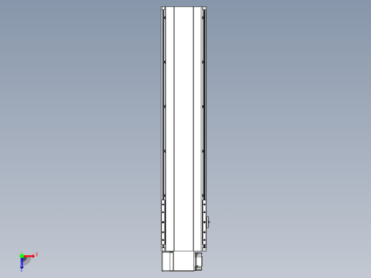 皮带直线轴半封闭可选导轨TPA-HNB-202D-140-L750-LP-C-P75-N3俯视缩略图