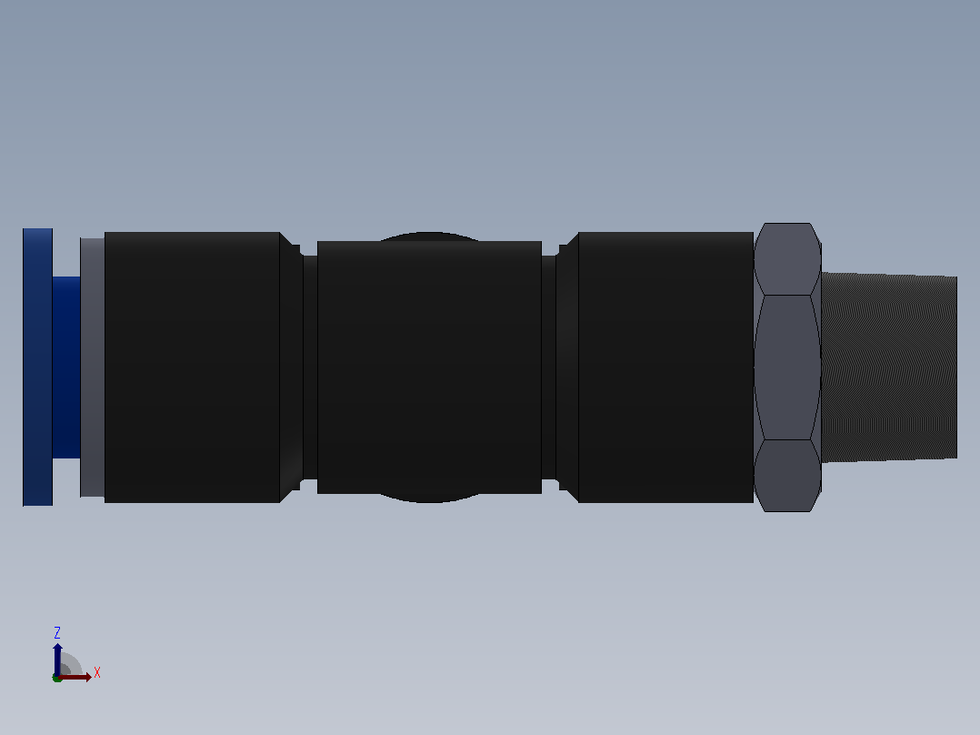 IPD-N 螺纹侧三通-NPT螺纹_IPD3-8-NO2左视图